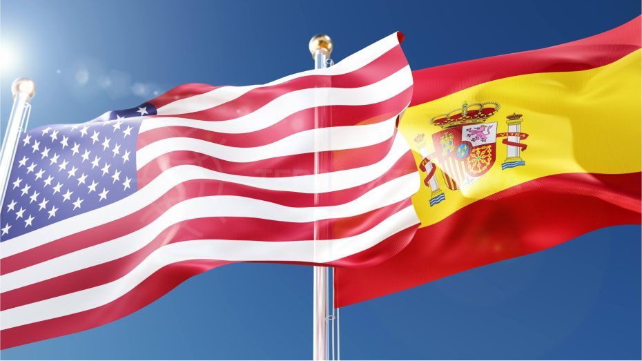 American and Spanish Flag